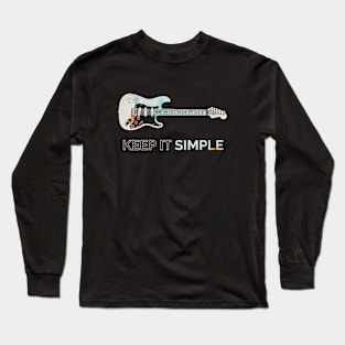 Keep It Simple S-Style Electric Guitar Texture Long Sleeve T-Shirt